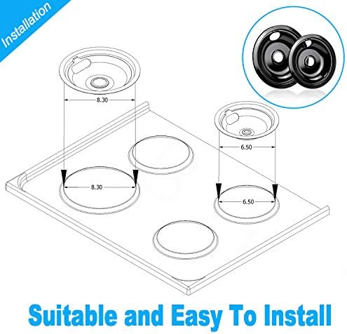 AMI PARTS 5304430149 and 5304430150 Porcelain Burner Drip Pan Bowls - Image 6