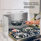 3 Sided Oil Splatter Guard, Upgrade Stainless Steel Anti Splatter Shield for Stove Top Cooktop, Yhuitek Foldable Grease Splatter Screen Oil Barrier, 11.7" x 14.7" (H) - Image 2