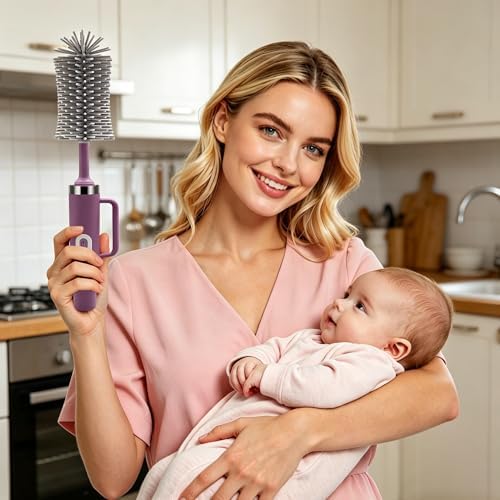 5-in-1 Long Handle Electric Bottle Brush Cleaner and Straw Cleaning Brush with Removable Brush Head, Multi-Function Rechargeable,for Stanley Cups, Baby Bottles, Pacifiers, Coffee Cups, Sports Bottles - Image 2