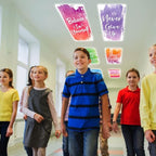 8Pcs Classroom Inspirational Fluorescent Light Covers,2x4 FT Watercolor - Image 6