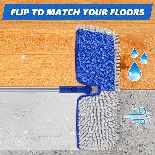 2-Sided Microfiber Dust Mop for Hardwood Floors & Walls - Image 3