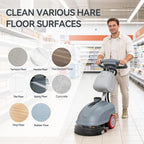 16'' Commercial Floor Scrubber Machine Walk Behind - Image 6
