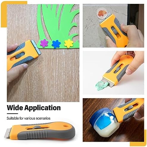 Gomake Razor Blade Scraper Tool Wall Paint Window Glass Scraper with Extra Razor Blades for Sticker,Glue,Paint,Adhesives Removal,Glass Top Stove Cleaning - Image 5