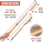 Chef Pomodoro Pizza Oven Brush with Scraper, Adjustable 55cm-87.7cm Handle - Image 2