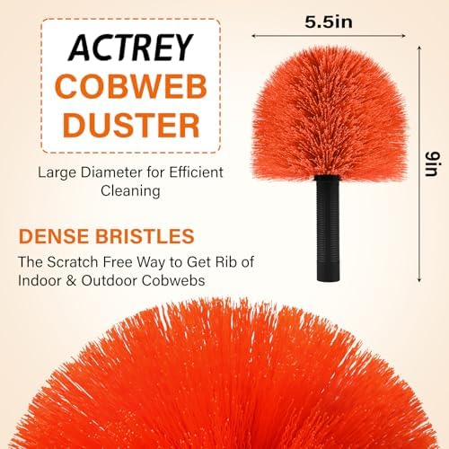 18FT Cobweb Duster with Extension Pole,Spider Web Brush with Pole - Image 4