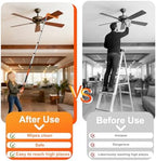 LAANPOLE 36FT Reach Ceiling Fan Cleaner Duster, Fan Blade Cleaner Kit with 7-30FT Extension Pole, Microfiber Duster & Replaceable Cleaning Cloth for Blades, Ceiling, Furniture - Image 6