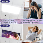 8 Pack Fluorescent Light Covers with 80 Magnets Decorative for Classroom Ceiling Light 4 x 2 Feet Magnetic Light Covers Filter Easy Install for Office Hospitals & Home Drop Ceiling Supplies(Planet ) - Image 3