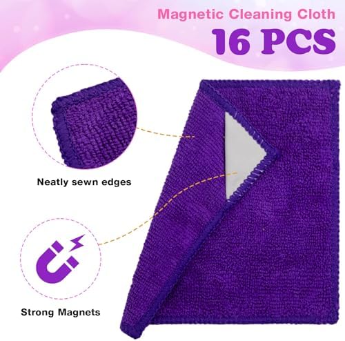 Magnetic Microfiber Cleaning Cloth, Multiple Colors, 6 x 6 Inch, 16 Pcs - Image 3