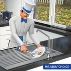 MR.SIGA Round Dish Brush with Suction Cup, Pack of 3 - Image 2