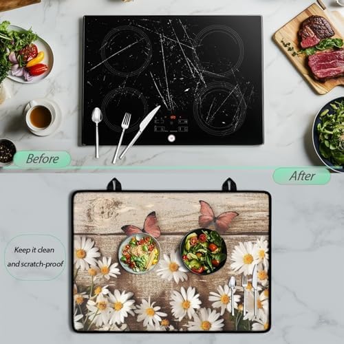 Daisies Butterfly Stove Top Cover for Electric Stoves - Image 5