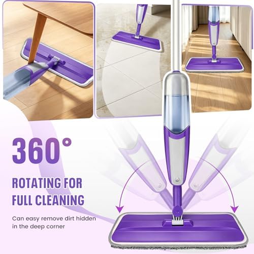 Spray Mop for Hardwood Floors Cleaning with 3 Washable Pads - Image 6