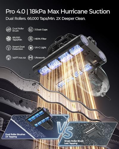 Mayking Mattress Vacuum Cleaner with 2 Rollers, AI Dust Detection, MV04 - Image 2