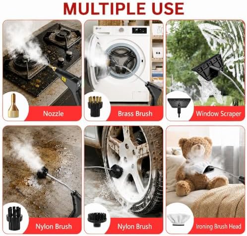 Handheld Steam Cleaner for Home and Car Detailing, 10s Fast Heat - Image 7