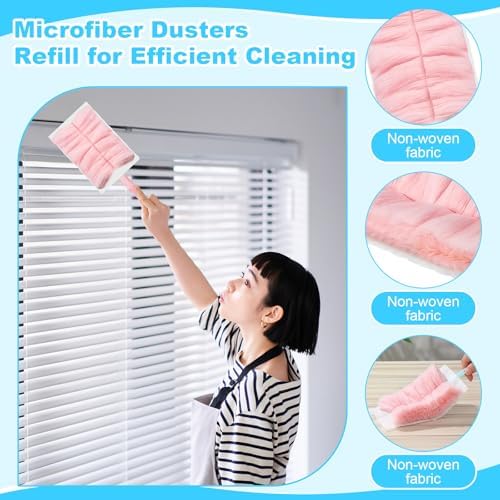Mimorou 100 Pcs Disposable Dusters Refills Bulk for Cleaning (Pink Color) - Image 4