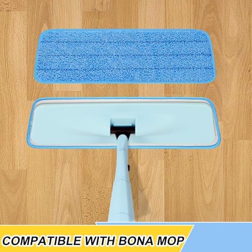 16.5 inch Reusable Mop Pads Microfiber Spray Mop Replacement Heads for Wet/Dry Mops Compatible with Bona Floor Care System (5 Pack) - Image 2