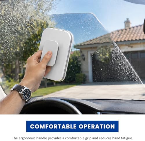 Magnetic Windshield Cleaner Tool Set, Double-Sided Car Window Cleaner with Rope for 3-10mm Thickness Glass, Multi-Purpose Outside & Inside Windshield Cleaning Tool for Vehicles - Image 6