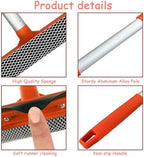 Window Squeegee for Window Cleaning with Retractable Pole 28", Squeegee Window Cleaner Tool 2 in 1 Car Window Cleaning Tool Telescopic Window Washing Equipment, Shower Squeegee for Glass Door - Image 3