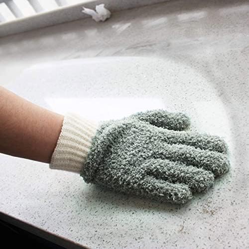 MIG4U 3 Pairs Microfiber Dusting Gloves, House Cleaning Glove for Blinds, Plants, Windows, Shutters, Furniture, Car Interior, Reusable Lint-Free Mitt, S/M - Image 3