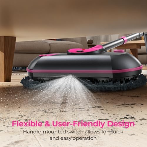 Cordless Electric Spin Mop, 300ML Powerful Floor Cleaner with Sprayer - Image 4