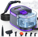 Steam Cleaner, 1.5L Portable Steamer for Cleaning, 15s Heat-Up, 3-Level Adjustable, Handheld Steam Cleaner for Kitchen, Bathroom, Furniture, Windows, BBQ, Car, Mist Gray by Cherubia