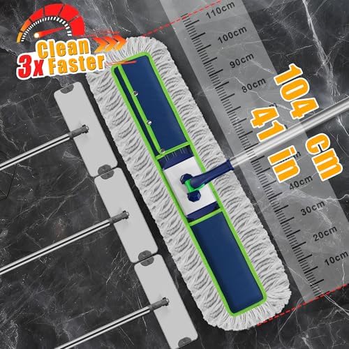41" Large Commercial Dust Mop Push Broom for Janitor Dry Sweeping - Image 3