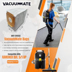 10 Vacuum Cleaner Dust Bags Compatible with Kärcher BVL 5/1 BP Backpack Non-Woven Fabric, VM-Bvl-5-1 - Image 4