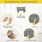 NICETOWN Silver Grey Blackout French Door Curtain for Glass Privacy - Image 6