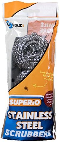 Superio Stainless Steel Scourers Steel Wool Scrubber Pad Used for Dishes, Pots, Pans, Grill, Stoves, and Ovens, Easy scouring for Tough Kitchen Cleaning (12) - Image 6