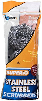 Superio Stainless Steel Scourers Steel Wool Scrubber Pad Used for Dishes, Pots, Pans, Grill, Stoves, and Ovens, Easy scouring for Tough Kitchen Cleaning (12) - Image 6