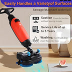 18" Commercial Floor Scrubber Machine - Mini Floor Cleaning Machine, 13000 Sqft/H, 360° Rotary Double Brushes, Efficient 18" Cleaning Width, Ideal for Large Areas - Image 2