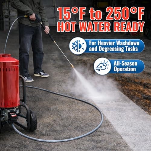 YAMATIC 3/8" Non-Marking Pressure Washer Hose 100 FT, Swivel Quick Connect - Image 4