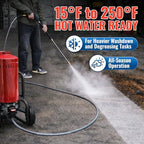 YAMATIC 3/8" Non-Marking Pressure Washer Hose 50 FT, Swivel Quick Connect - Image 4