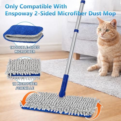 Reusable Mop Pads for Enspoway Dust Mop: Double-Sided Microfiber Refills - Image 5