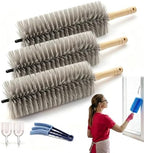 2026 Upgraded Ultimate Dusting Tool, Washable Fan Cleaning Brush, Microfiber Duster for Electric Fan and Blind, Reusable Cobweb Dust Collector, Non-Disassembly Cleaning，Grey：3 by Unknown