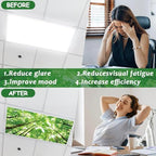 4 Pcs Fluorescent Light Covers with 40 Magnets Decorative for Classroom Ceiling Light 4 x 2 Feet Magnetic Light Covers Filter Easy Install for Office Hospitals & Home Drop Ceiling Supplies (Forest) - Image 3