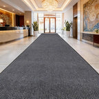 Commercial Grade Door Floor Mat 4' x 10' Front Door Mat Outside Entrance Mat Heavy Duty Non Slip Entryway Doormat Indoor Outdoor Carpet Runner Rugs for Home Office Hotel Hallway Garage, Grey - Image 2