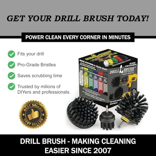 BBQ Cleaning Kit Water Calcium Mineral - Electric Grill Brush for Drill - Image 2