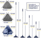 Wall Cleaner Mop with 82" Handle, 360° Rotating Triangle Head and Microfiber Pads, Built-in Squeegee for Ceiling Mop, Baseboard Cleaning and Windows - Image 5
