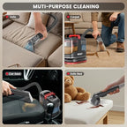 Portable Carpet & Upholstery Cleaner Machine,15 Kpa Strong Suction Couch Cleaner Machine for Pet Stain, Rug, Couch, Car, Furniture & Stair, Spot Cleaner with Versatile Tools & Self-Cleaning System - Image 5