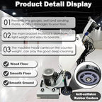 TECHTONGDA Floor Polisher Commercial Floor Buffer Scrubber Square Shape Floor Grinding Machine Industrial Hard Floor Cleaning with 3gal Tank and 3 Floor Polishing Pad - Image 5