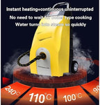 Multipurpose High Pressure Steam Cleaner, Heavy-Duty Portable Steamer with 3.5L Tank & 6 Accessories, Ideal for Home Kitchen Car Upholstery Tile Grout AC Cleaning (Yellow) - Image 6