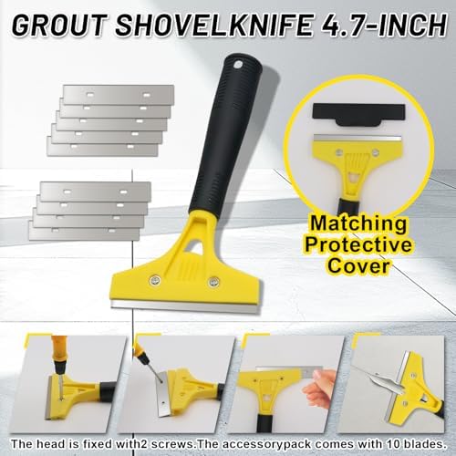 37 Pack Grout Removal Tool Kit, 3 Tile Grout Saws with 20 Extra Cleaning Blades, Hand Grout Saw and Caulk Remover Tool for Bathroom Showers, Ideal for Tile Grout Gap Cleaning and Repair - Image 5