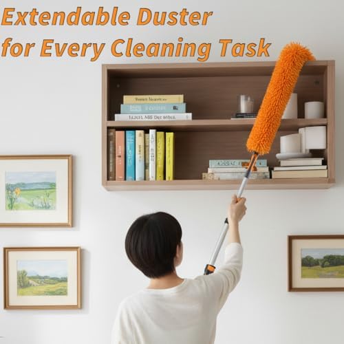 Long Handle Duster for Cleaning with Extension Pole 18-60" - Image 3