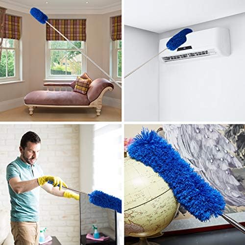 Cobweb Duster with ExtensionPole,Dusters for Cleaning with 2 DusterHeads - Image 4