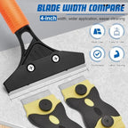 Heavy Duty Floor Scraper with Long Handle,4 Inch Razor Blade Scraper Tool - Image 2