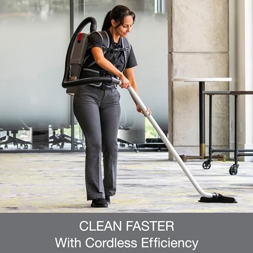 Sanitaire Transport Commercial Cordless Backpack Vacuum with Adjustable Wand, Dual 24V Batteries, Handheld Controls, SC580A. Gray - Image 2