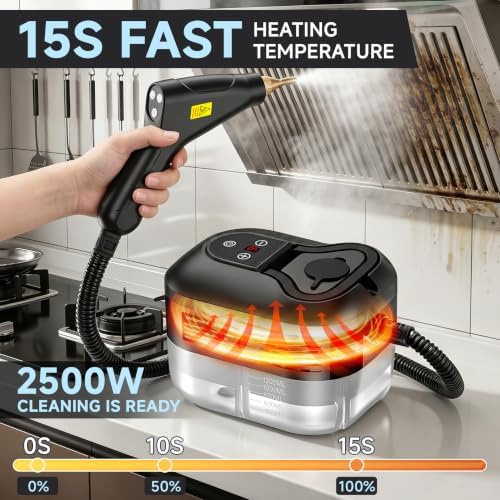 Steam Cleaner, 2500W Portable Handheld Steamer for Home Cleaning - Image 2