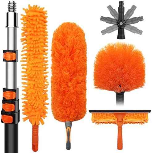 32 Foot High Dusters for Cleaning with 6-24 Foot Heavy Duty Extension Pole by DALTACK