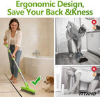 2 Pack Grout Brush with Long Handle, Swivel Cleaning Grout Line Scrubber - Durable Handle Grout Cleaner Brush for Bathroom,Tile,Baseboard,Walk in Shower,Corner & Narrow Space (Green) - Image 6