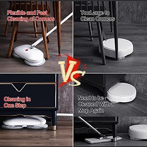 REECOO Cordless Electric Spin Mop Power Mop with 4 Floor Scrubber Pads/Automatic Cleaning Bucket/Water Sprayer,Lightweight & Rechargeable,Suitable for Wooden, Marble, Tile, Hardwood Floor. - Image 5